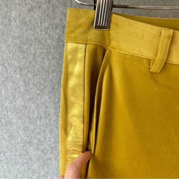 7 For All Mankind Gold Yellow Velvet Trouser Pants sz. 31 #QQ - Picture 5 of 10